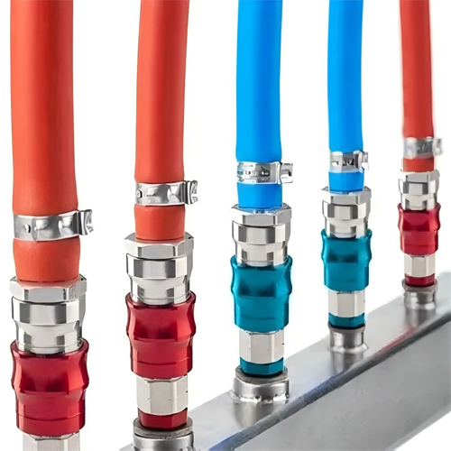 PTFE hose, steel wire braided, vacuum resistant -0.9 bar, steam conveying